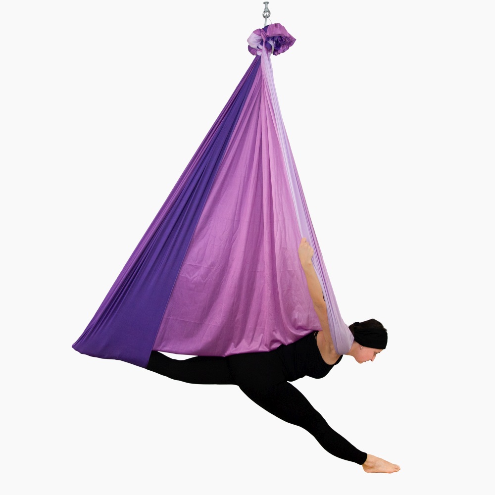 Hamak cieniowany OMG yoga nylon 5 x 2,8 m fioletowo-biały