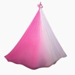 Hamak cieniowany OMG yoga nylon 5 x 2,8 m biało-różowy